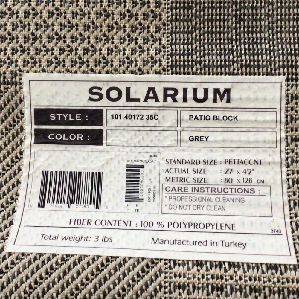 Solarium Collection Patio Indoor/Outdoor Rug NWT - Picture 3 of 7